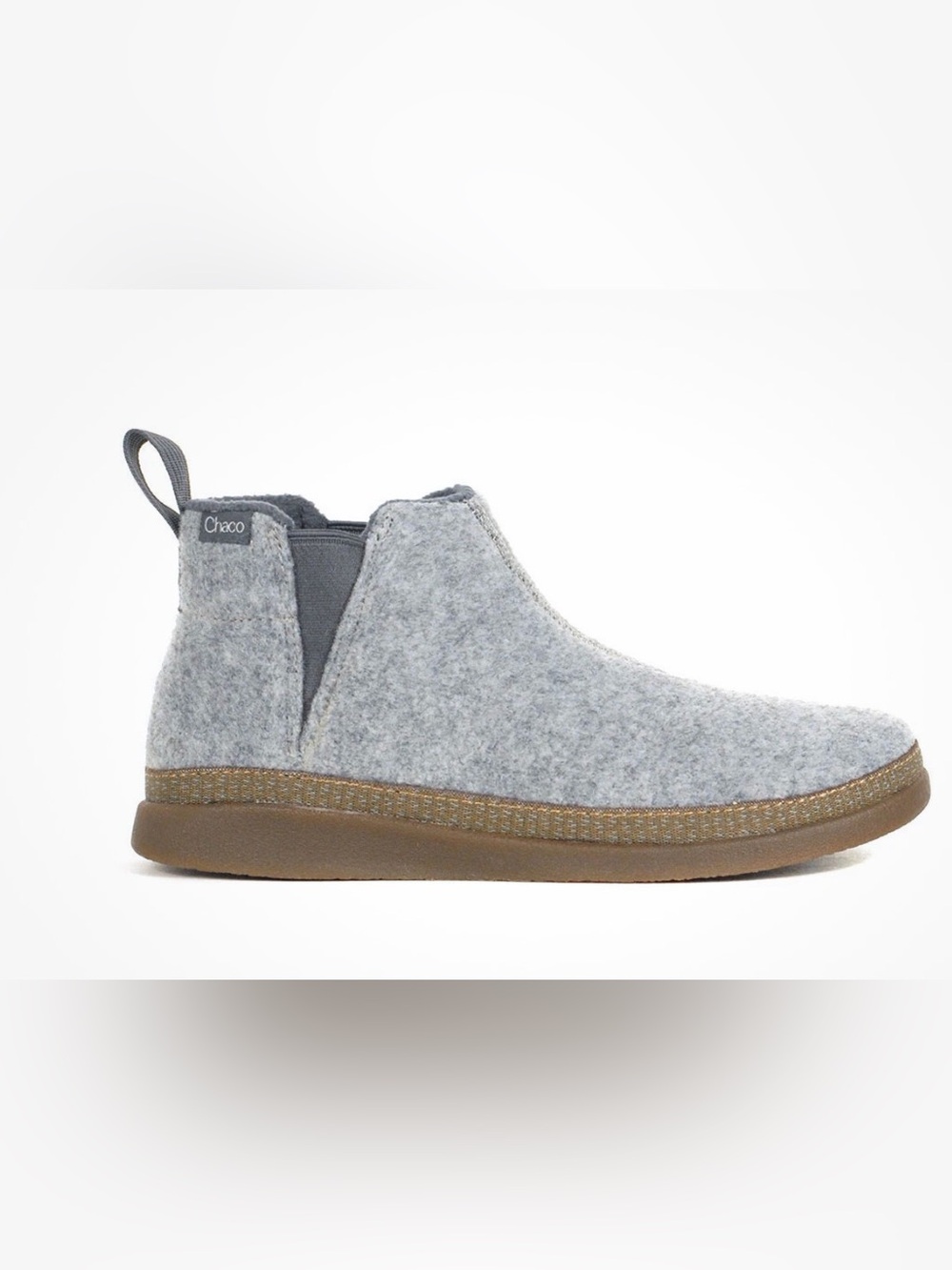 Chaco Gray Revel Chelsea Wool Slip-On Bootie size 7